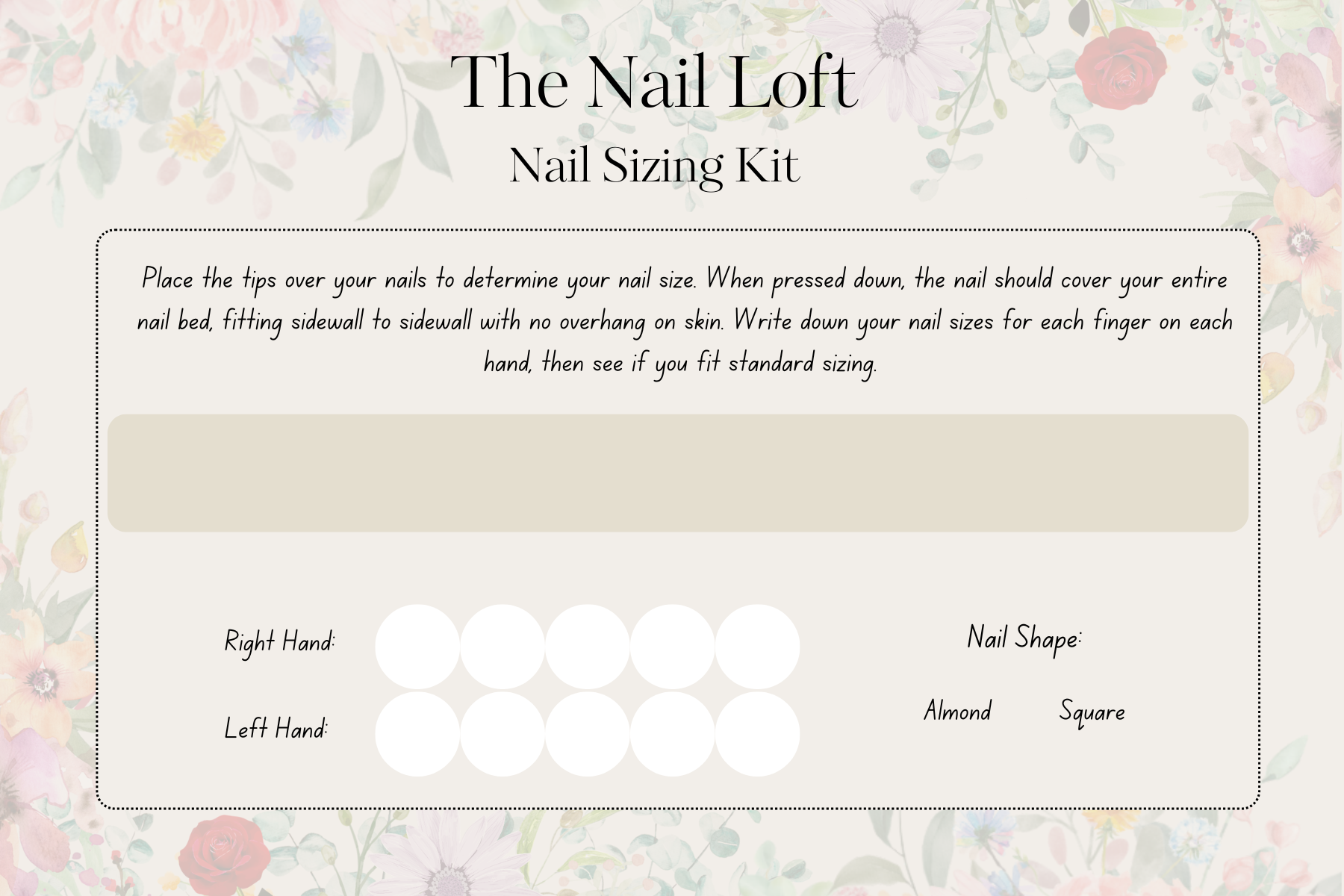 Press-On Sizing Kit